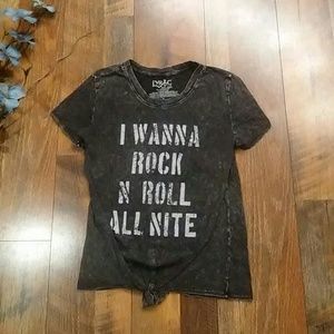 I Wanna Rock N Roll Party Shirt Tie Front Concert